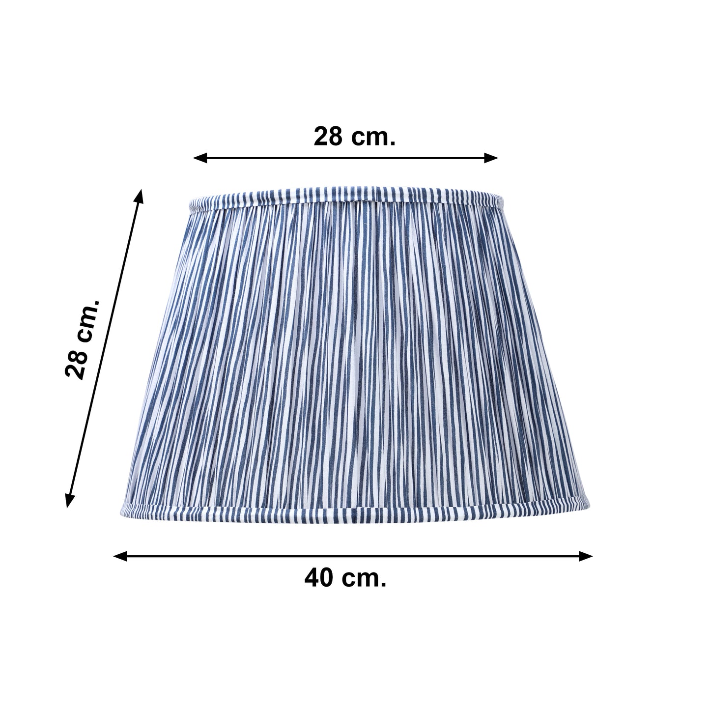 40cm straight empire premium softback lampshade in cotton by Lampenschirm India