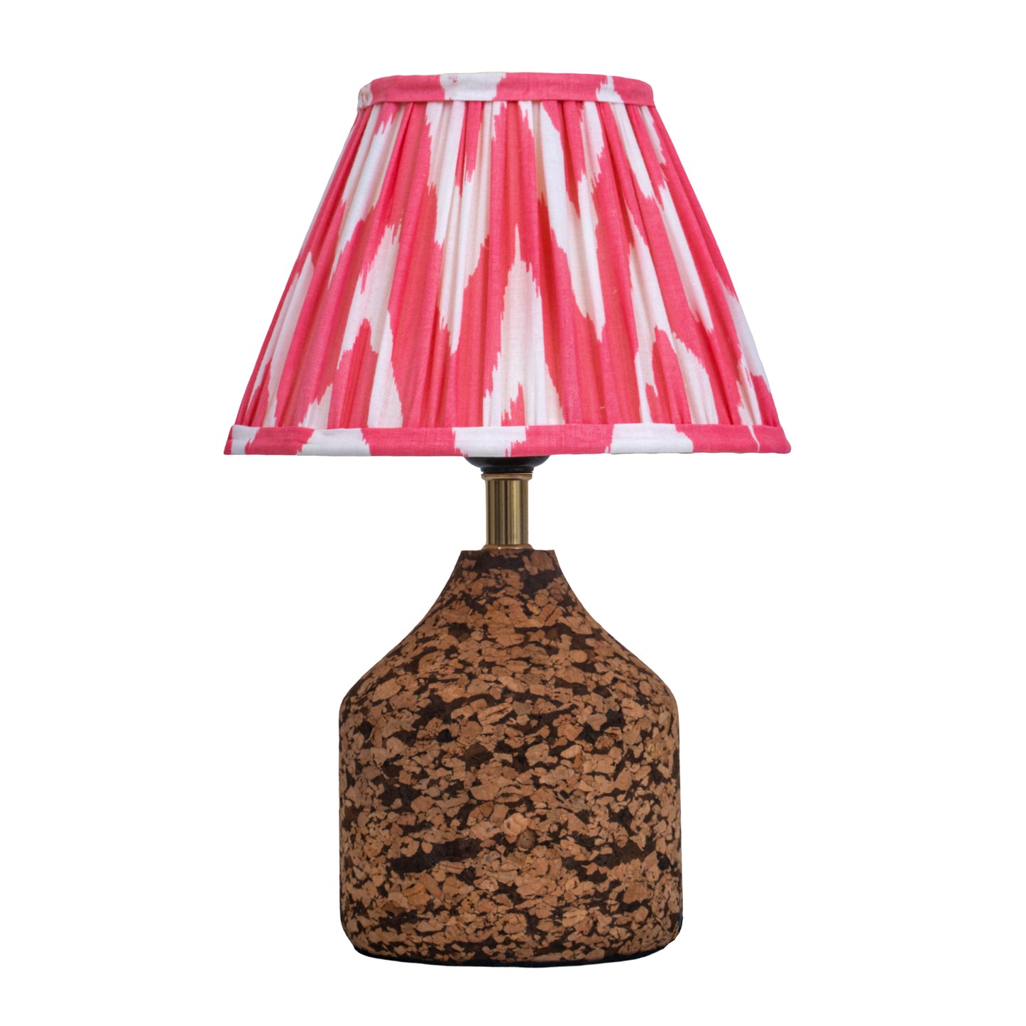 Arc Table Lamp in Handcrafted Natural Cork with Lampshade