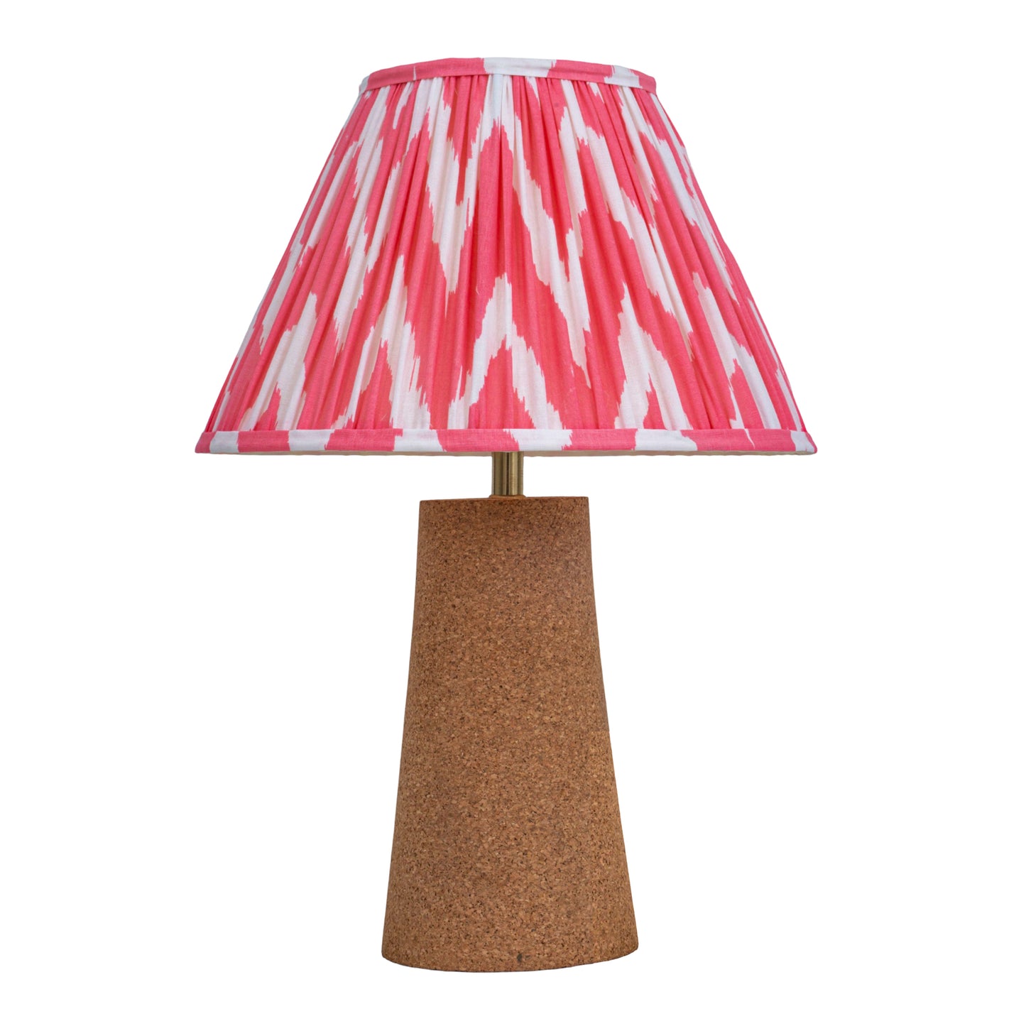 Terra Conica Table Lamp in Natural Cork with Lampshade