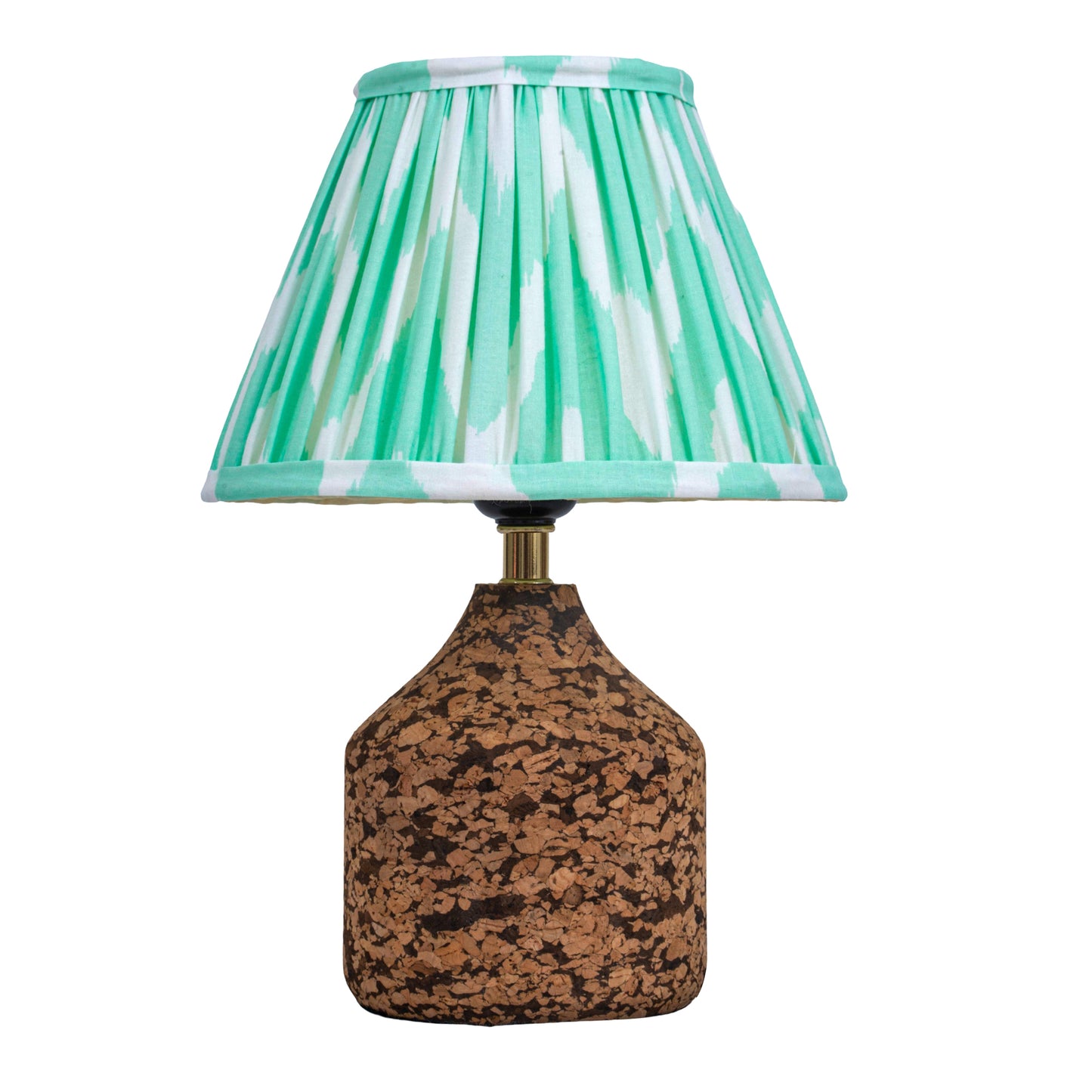 Arc Table Lamp in Handcrafted Natural Cork with Lampshade