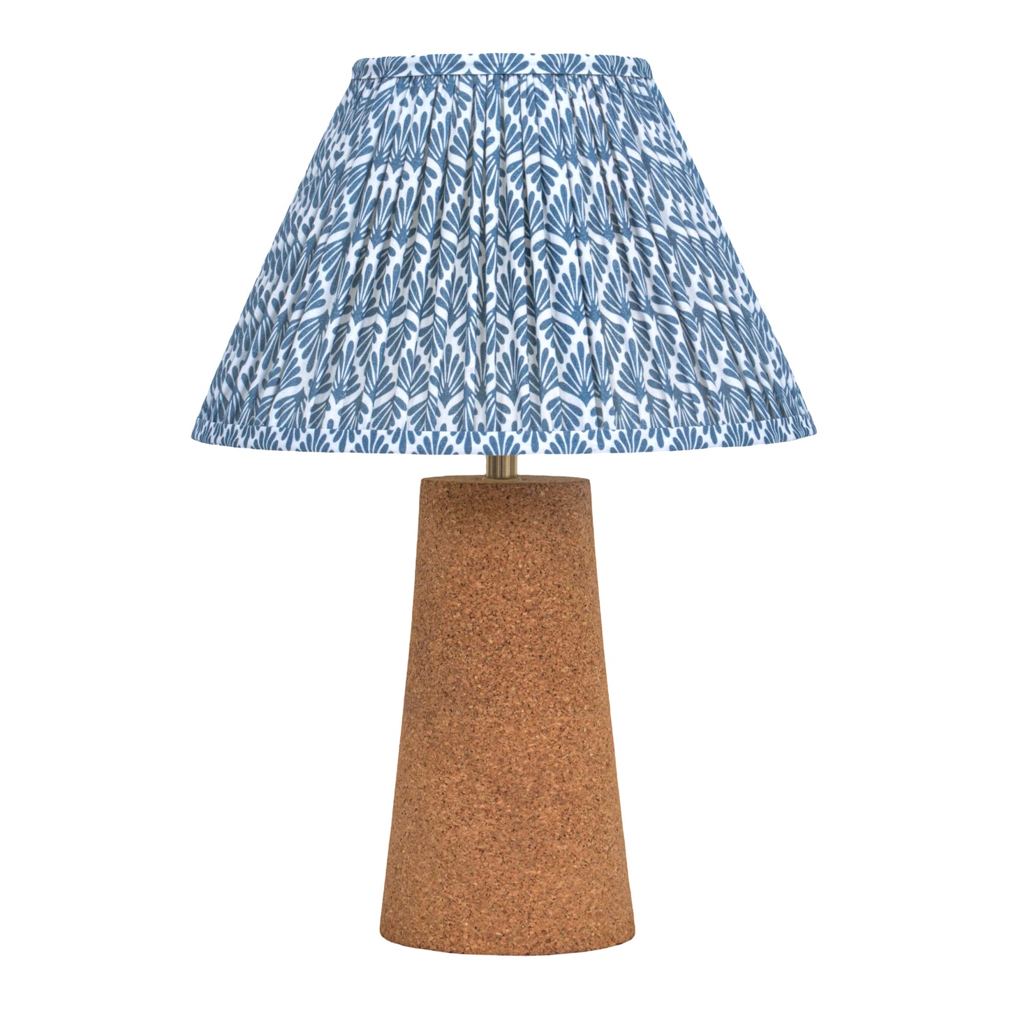 Terra Conica Table Lamp in Natural Cork with Lampshade
