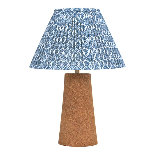 Terra Conica Table Lamp in Natural Cork with Lampshade