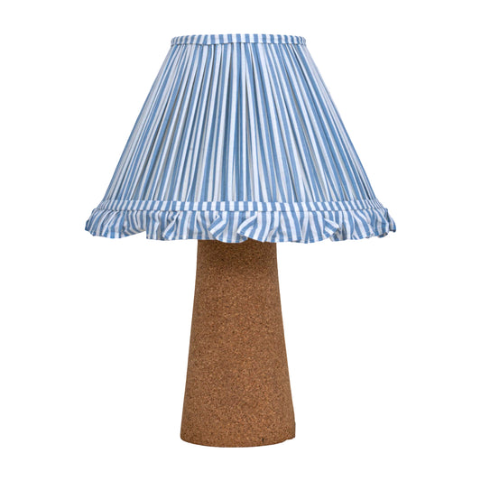 Terra Conica Table Lamp in Natural Cork with Lampshade