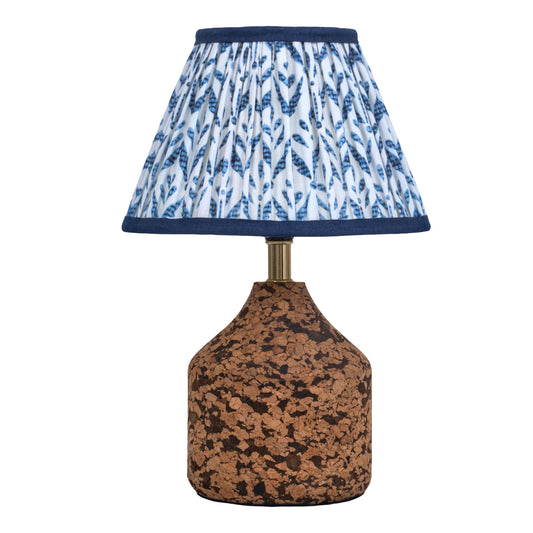 Arc Table Lamp in Handcrafted Natural Cork with Lampshade