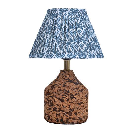 Arc Table Lamp in Handcrafted Natural Cork with Lampshade