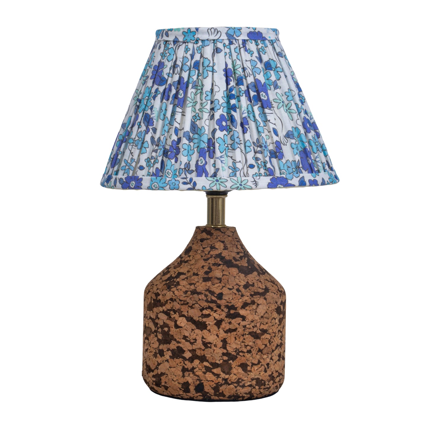 Arc Table Lamp in Handcrafted Natural Cork with Lampshade
