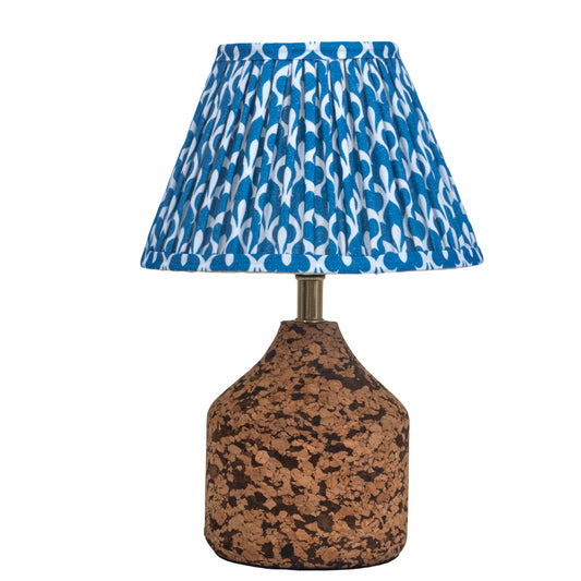 Arc Table Lamp in Handcrafted Natural Cork with Lampshade