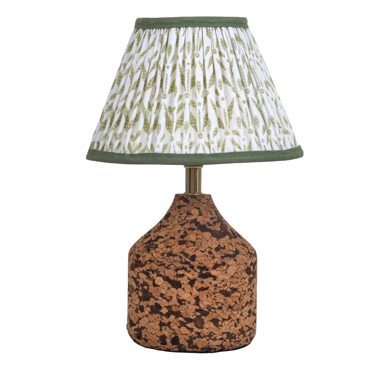 Arc Table Lamp in Handcrafted Natural Cork with Lampshade