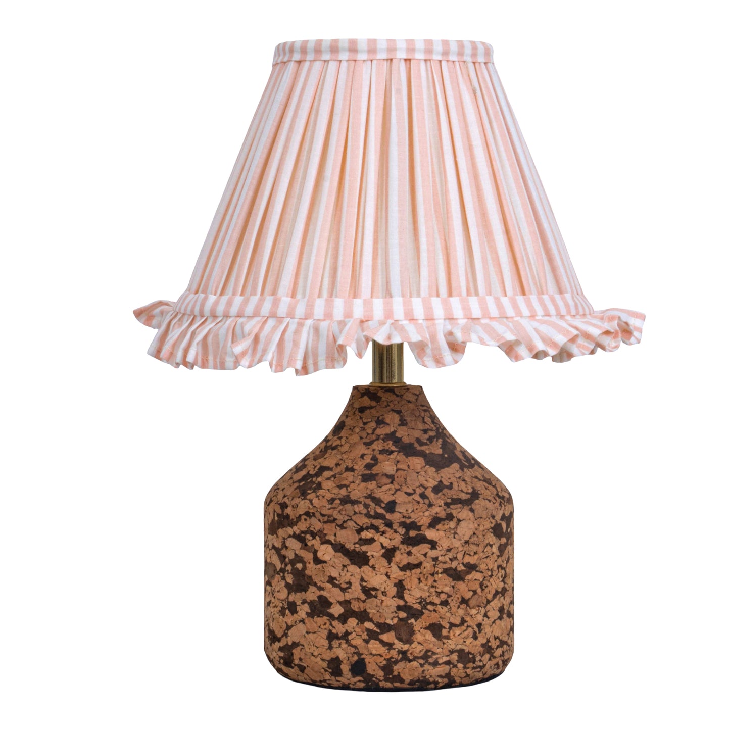 Arc Table Lamp in Handcrafted Natural Cork with Lampshade