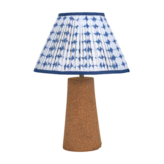 Terra Conica Table Lamp in Natural Cork with Lampshade