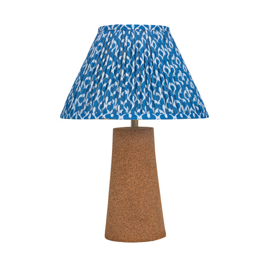 Terra Conica Table Lamp in Natural Cork with Lampshade
