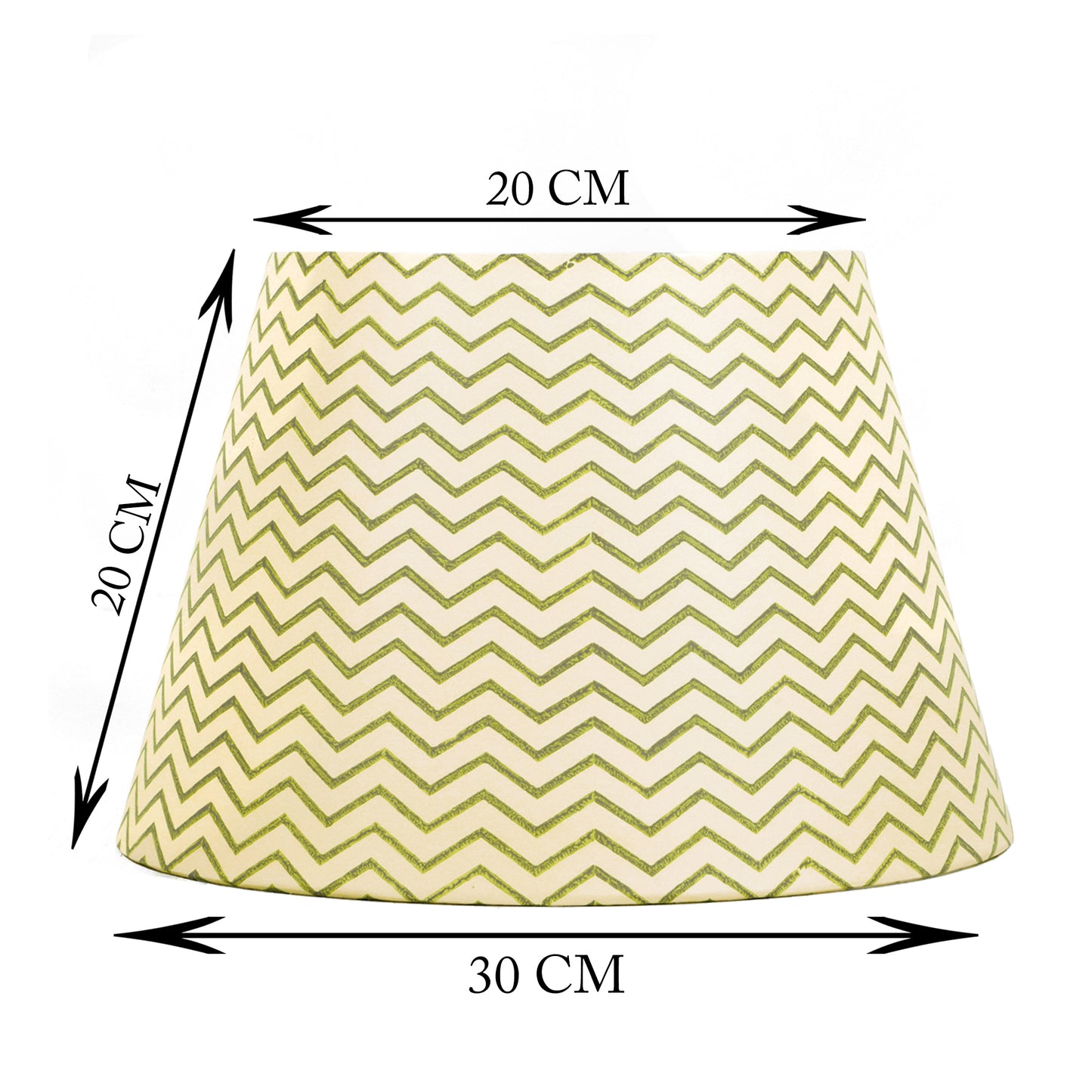 30cm straight empire premium hardback lampshade in block printed paper by Lampenschirm India