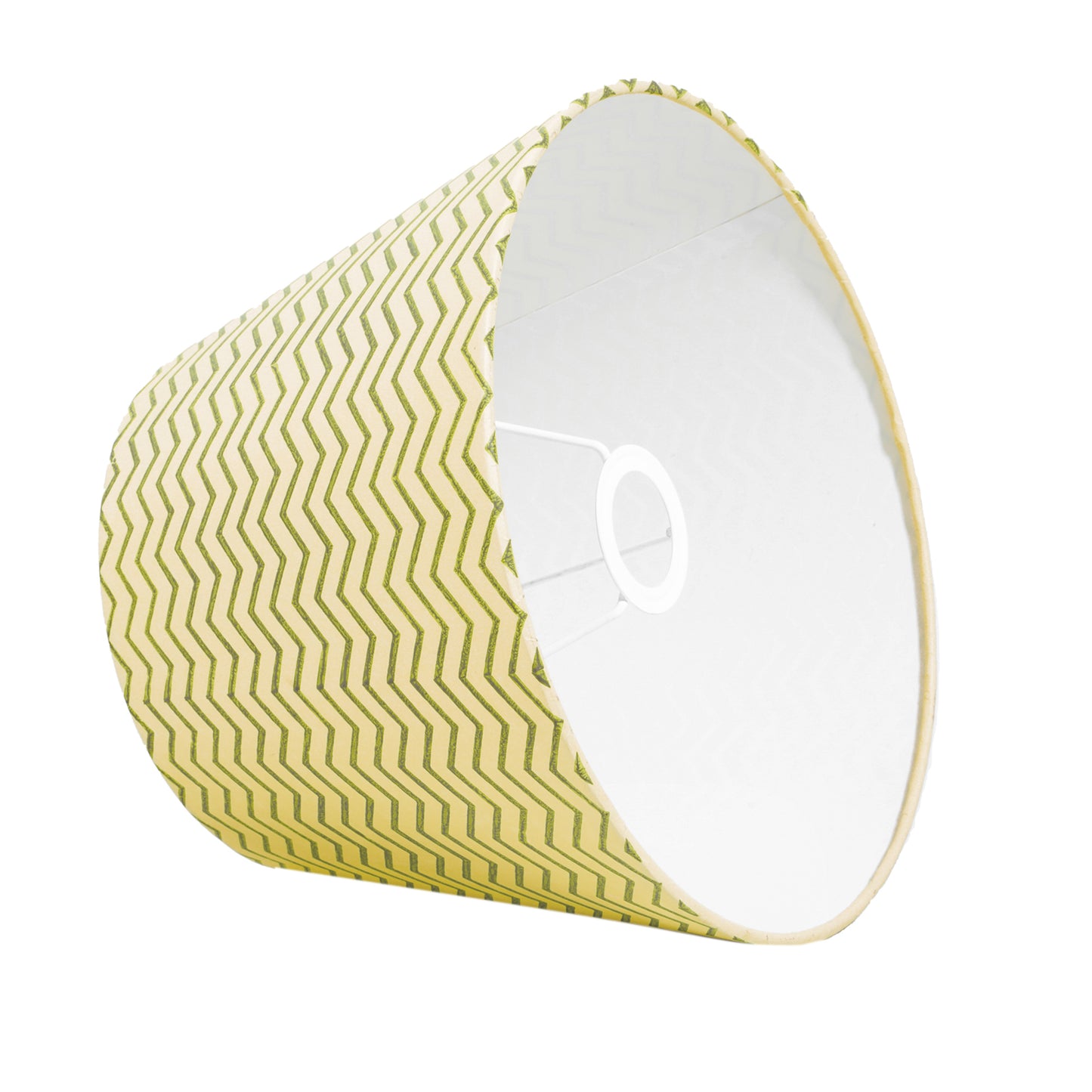 30cm straight empire premium hardback lampshade in block printed paper by Lampenschirm India