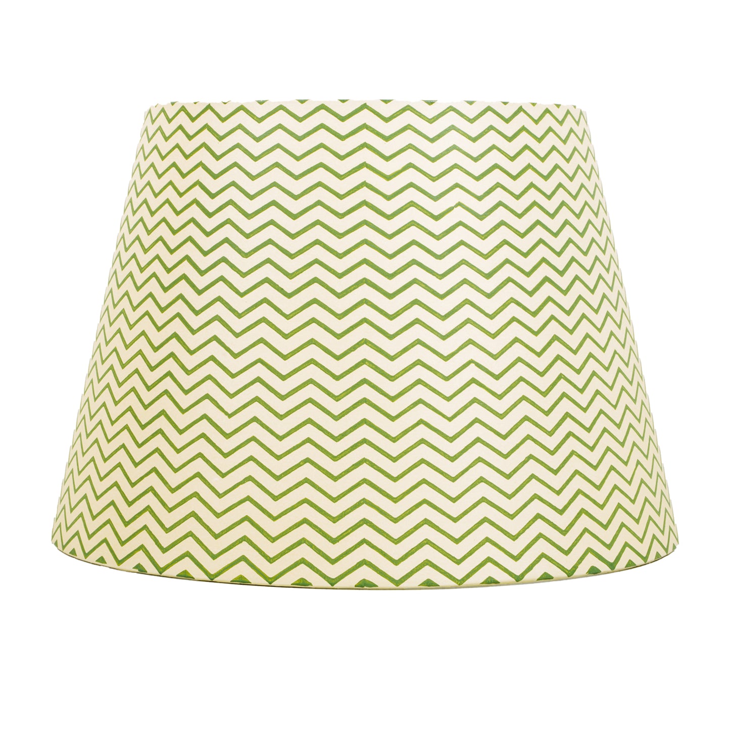 40cm straight empire premium hardback lampshade in block printed paper by Lampenschirm India, House of Lampshades. Green Paper Lamp Shades