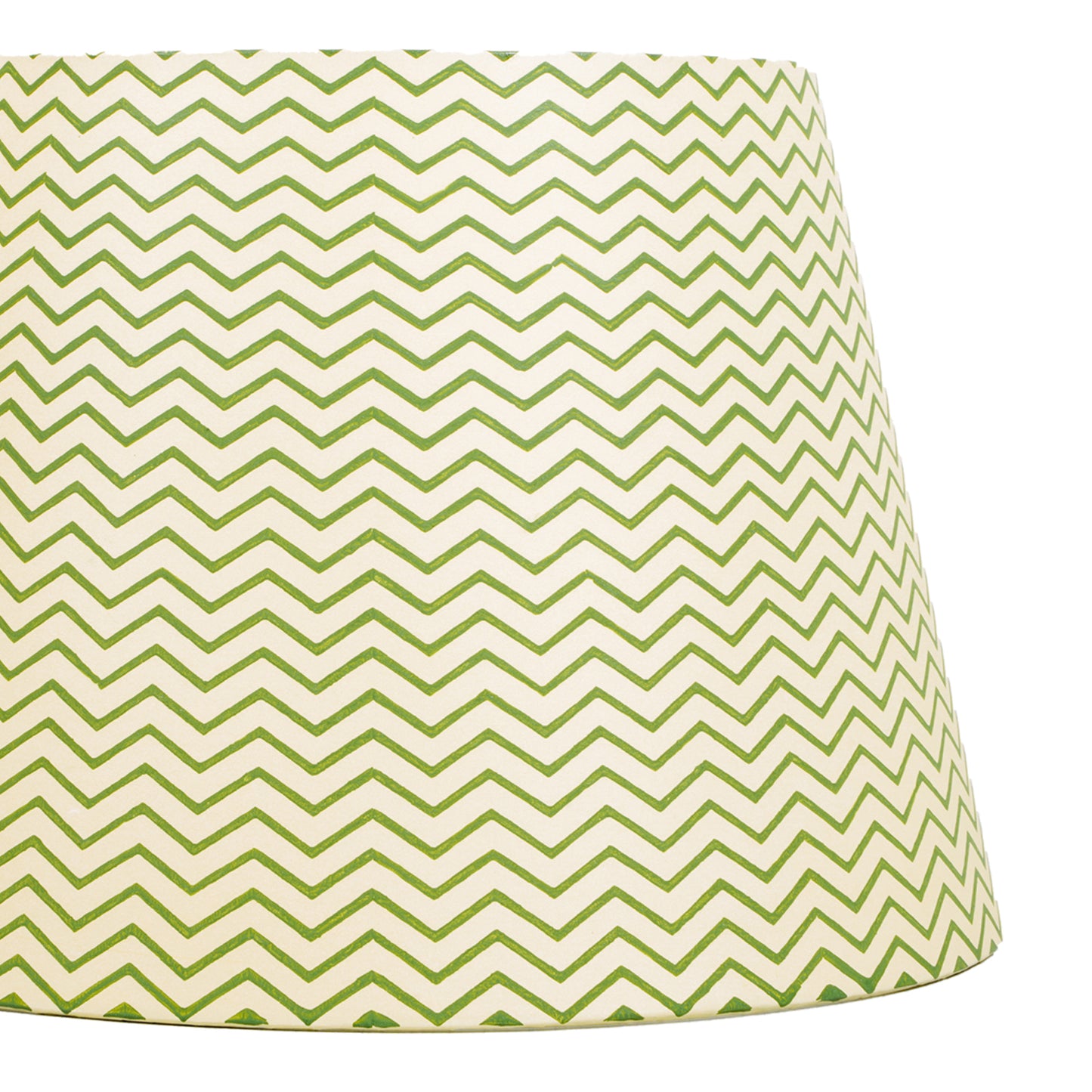 40cm straight empire premium hardback lampshade in block printed paper by Lampenschirm India