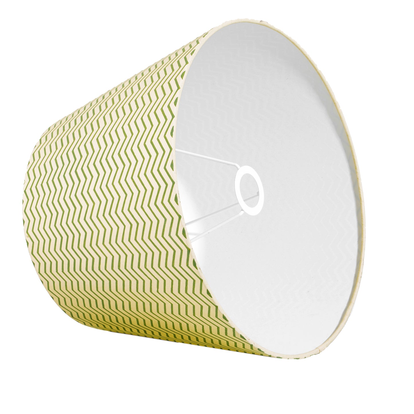 40cm straight empire premium hardback lampshade in block printed paper by Lampenschirm India
