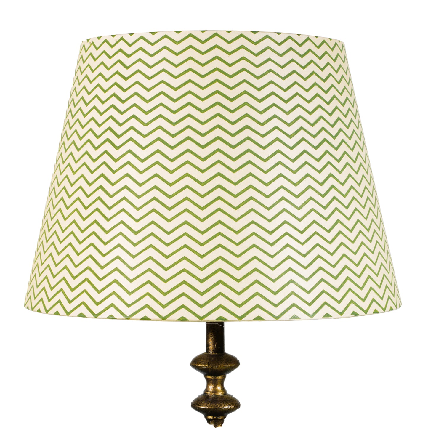 40cm straight empire premium hardback lampshade in block printed paper by Lampenschirm India