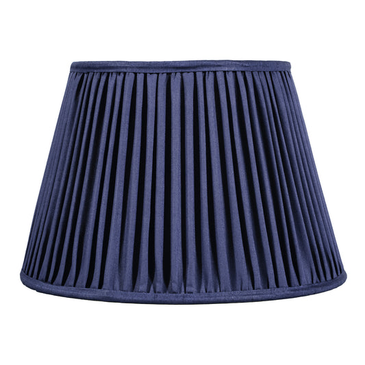 30cm straight empire premium softback lampshade in silk by Lampenschirm India, house of lampshades. Blue Silk Lamp Shades