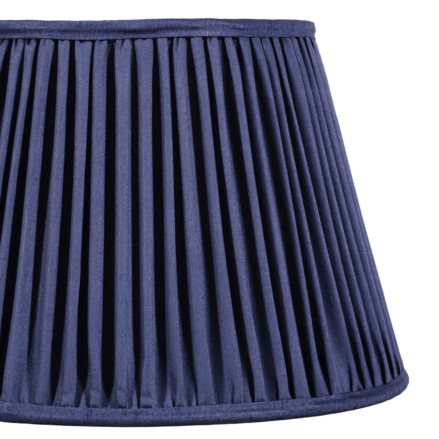 30cm straight empire premium softback lampshade in blue silk by Lampenschirm India
