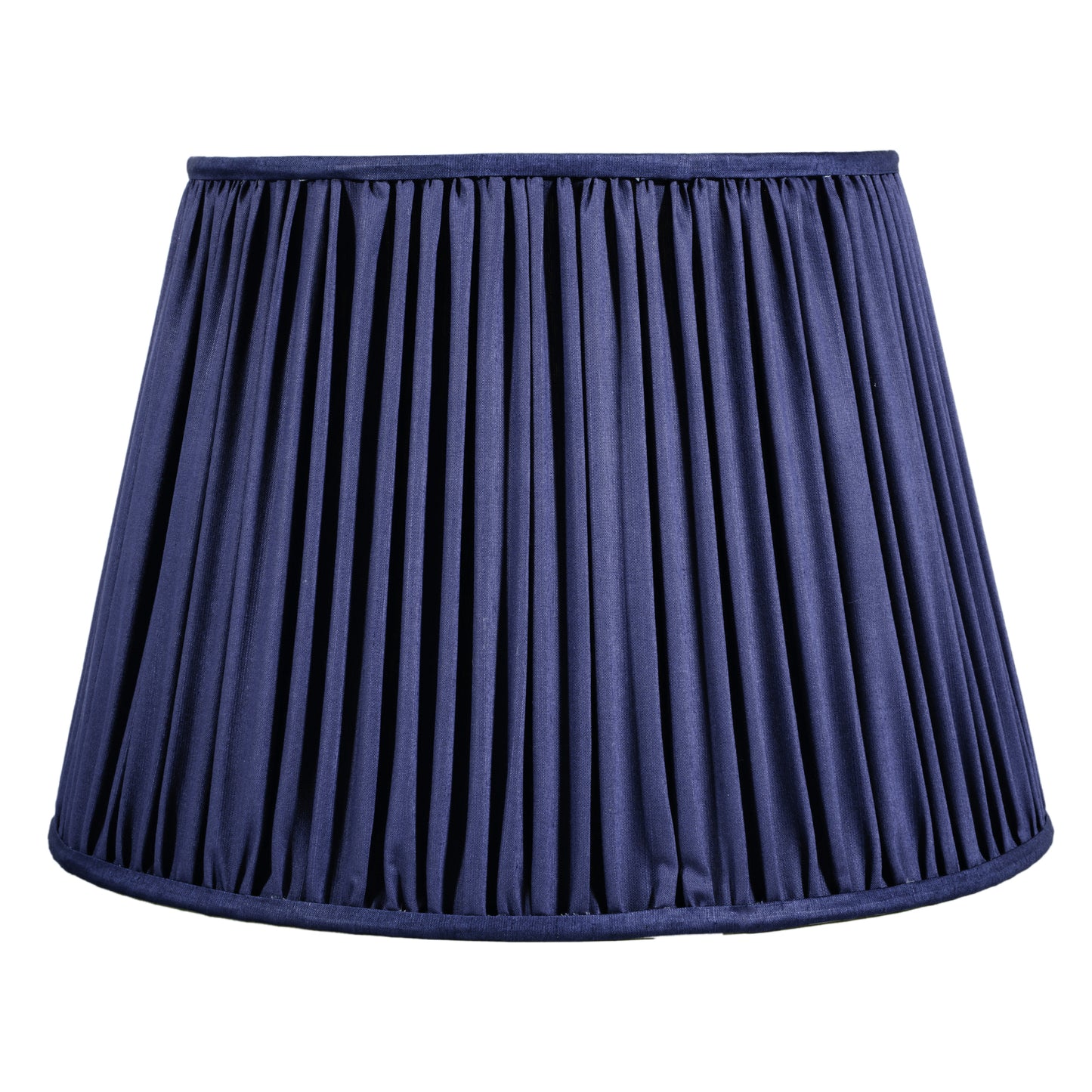 40cm straight empire premium softback lampshade in silk by Lampenschirm India, House of Lampshades. Blue Silk Lamp shades