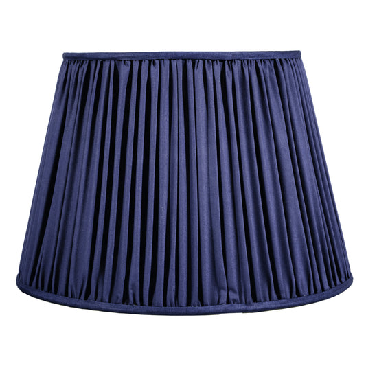 40cm straight empire premium softback lampshade in silk by Lampenschirm India, House of Lampshades. Blue Silk Lamp shades