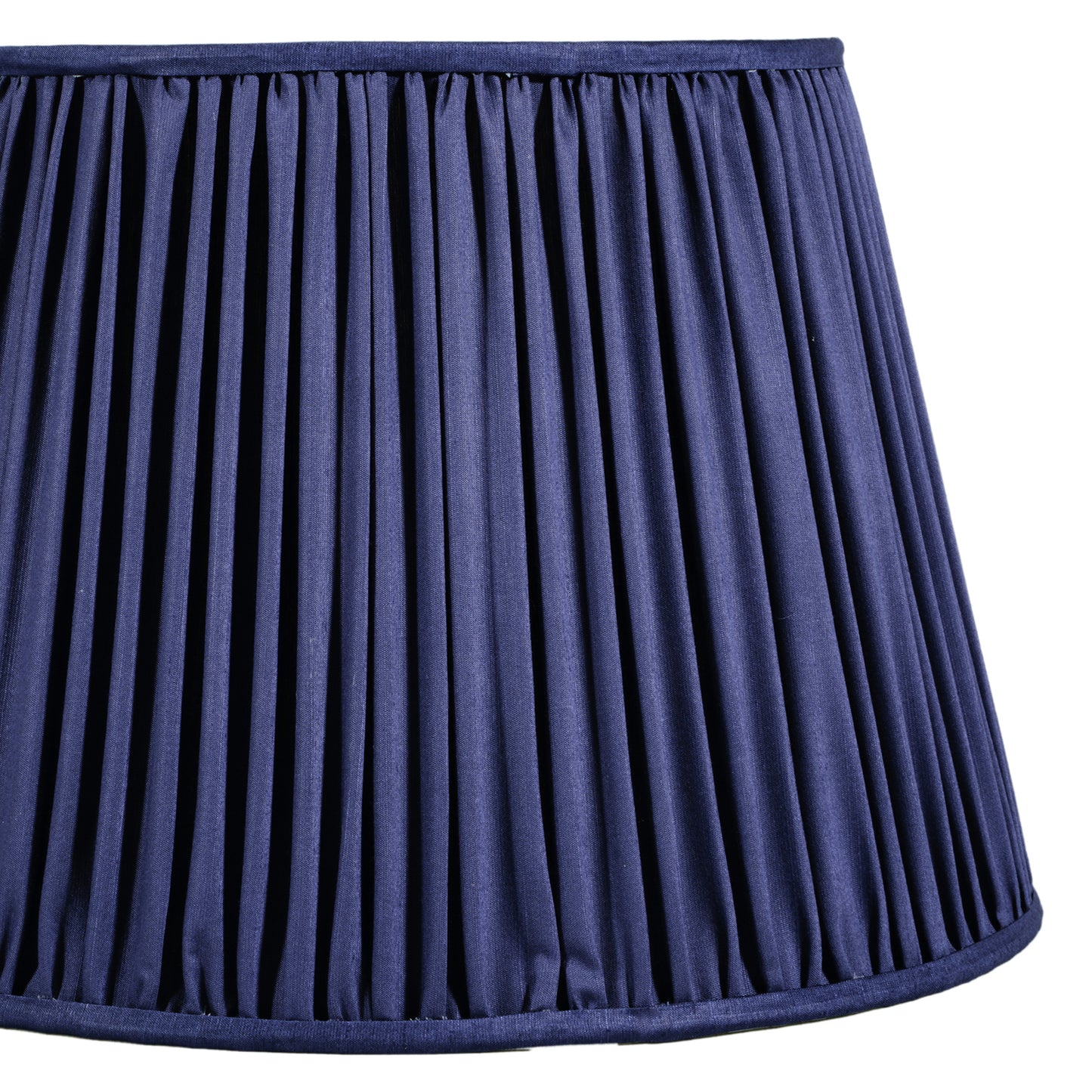 40cm straight empire premium softback lampshade in blue silk by Lampenschirm India