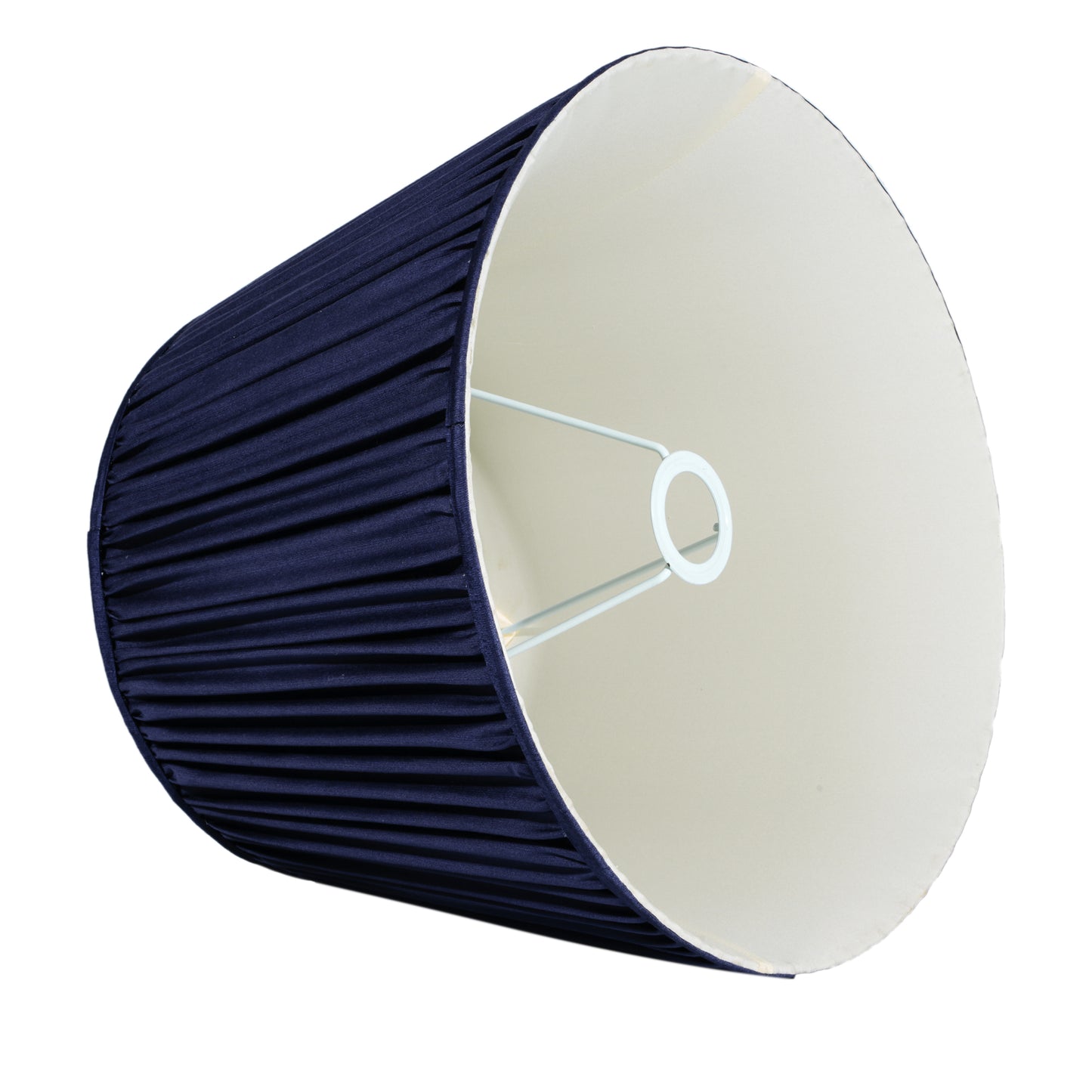 40cm straight empire premium softback lampshade in blue silk by Lampenschirm India
