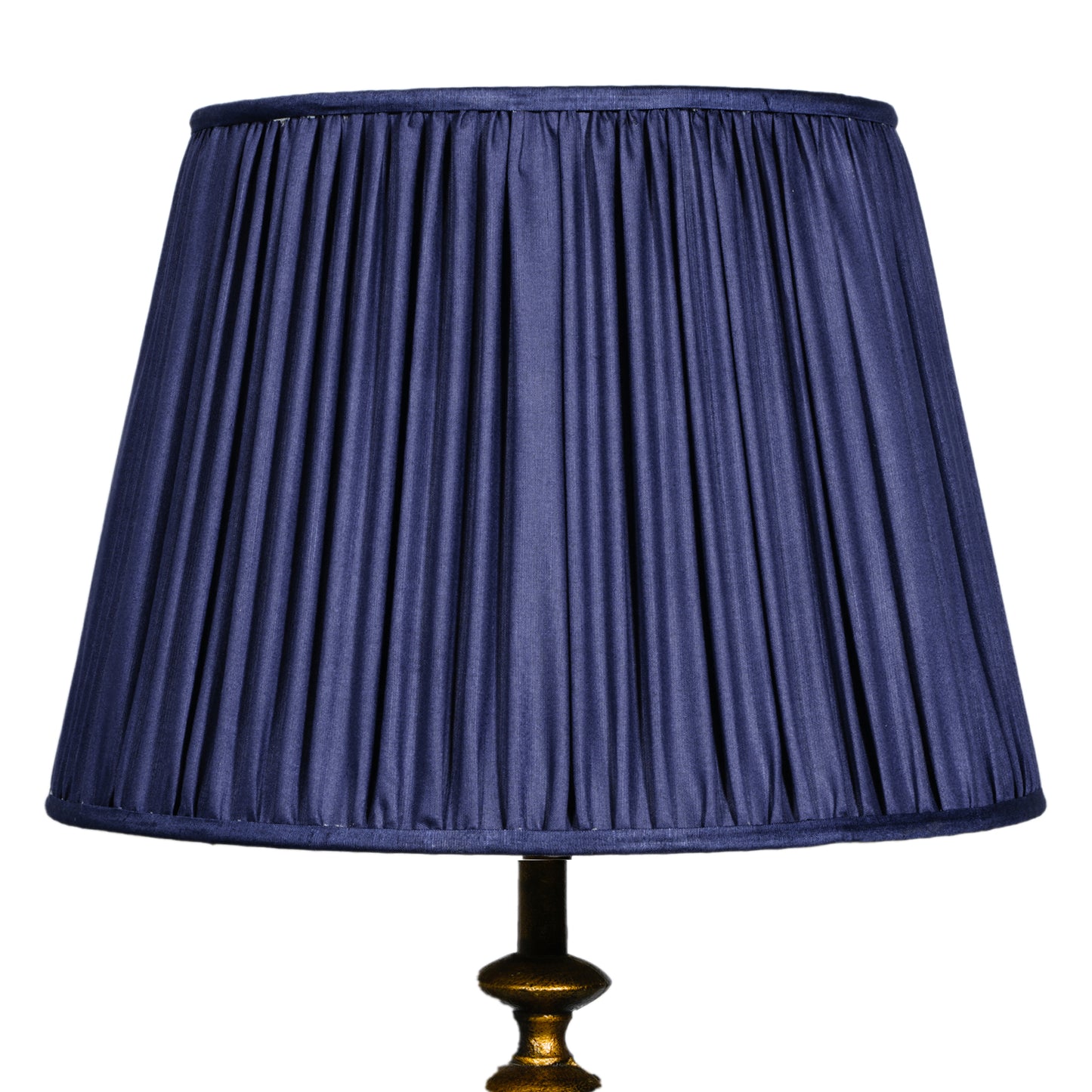 40cm straight empire premium softback lampshade in blue silk by Lampenschirm India