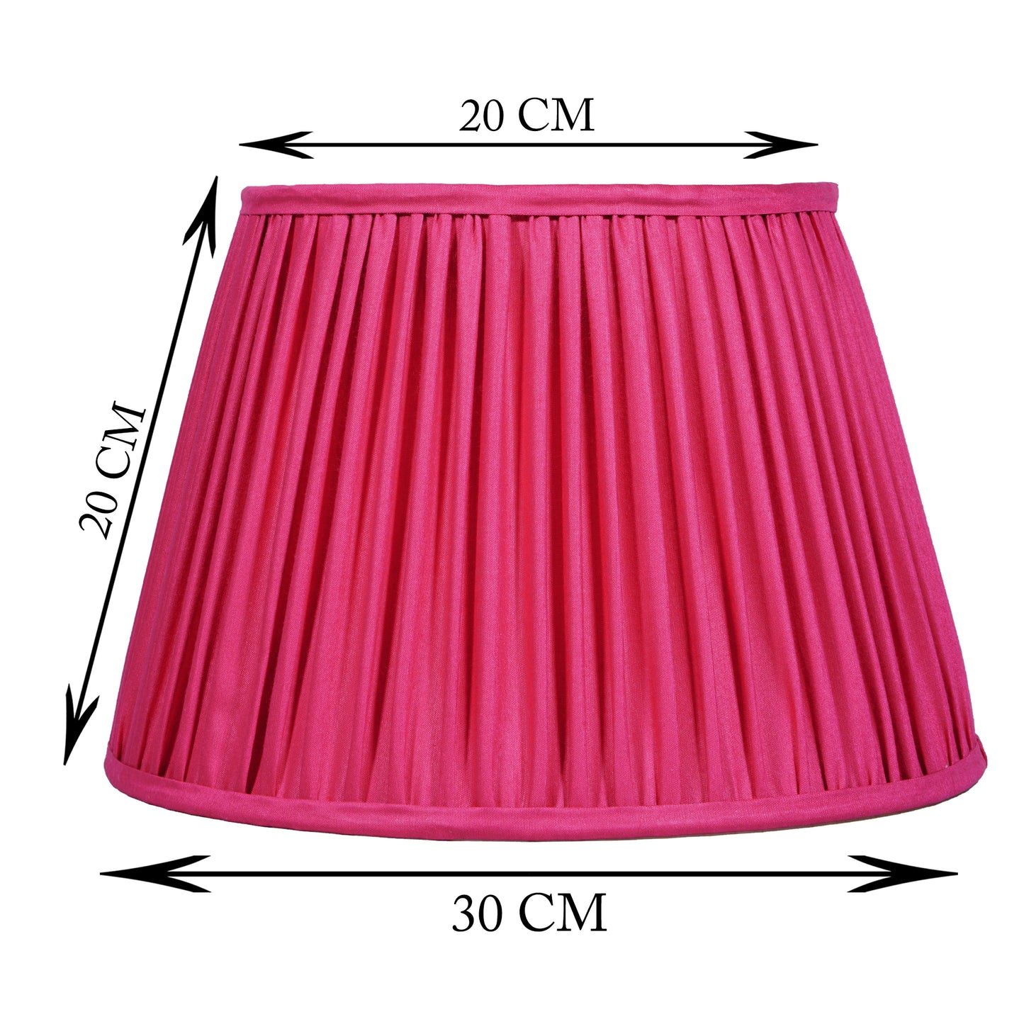 30cm straight empire premium softback lampshade in red silk by Lampenschirm India