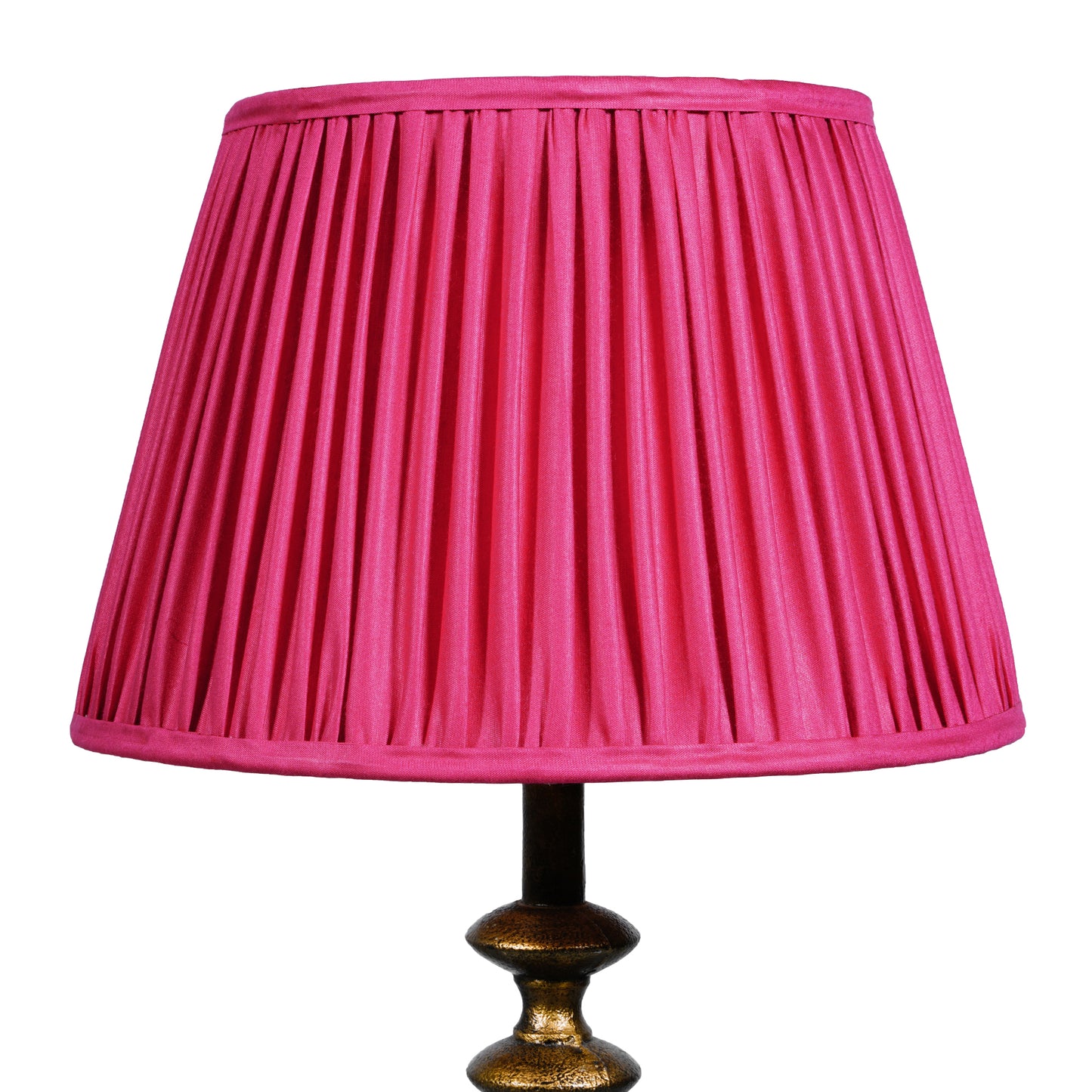 30cm straight empire premium softback lampshade in red silk by Lampenschirm India