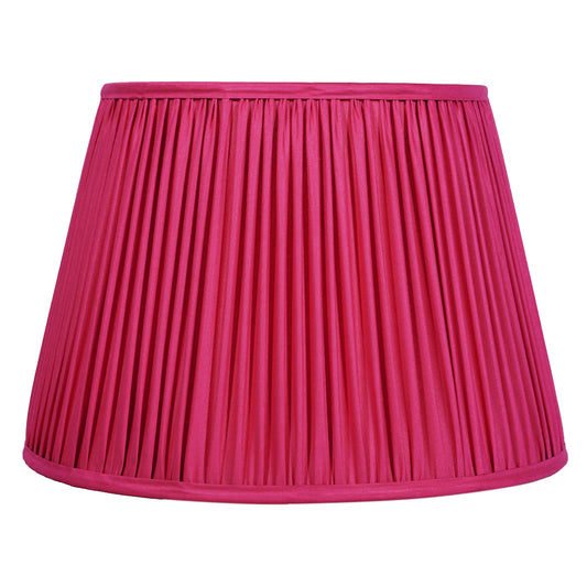 40cm straight empire premium softback lampshade in silk by Lampenschirm India, House of Lampshades. Red Silk Lamp shades