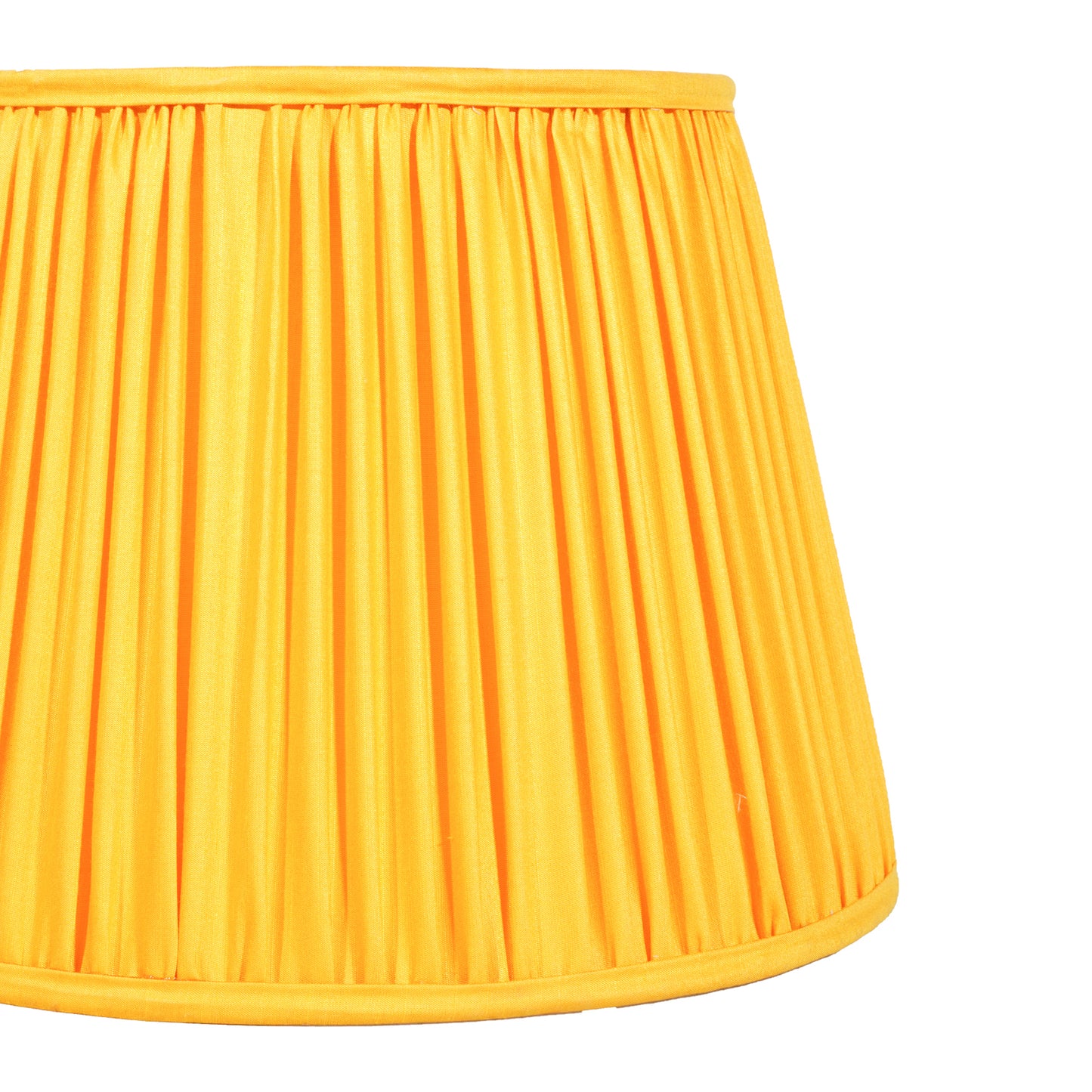 40cm straight empire premium softback lampshade in yellow silk by Lampenschirm India
