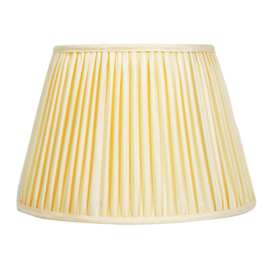 30cm straight empire premium softback lampshade in silk by Lampenschirm India, house of lampshades. Cream Beige Silk Lamp Shades
