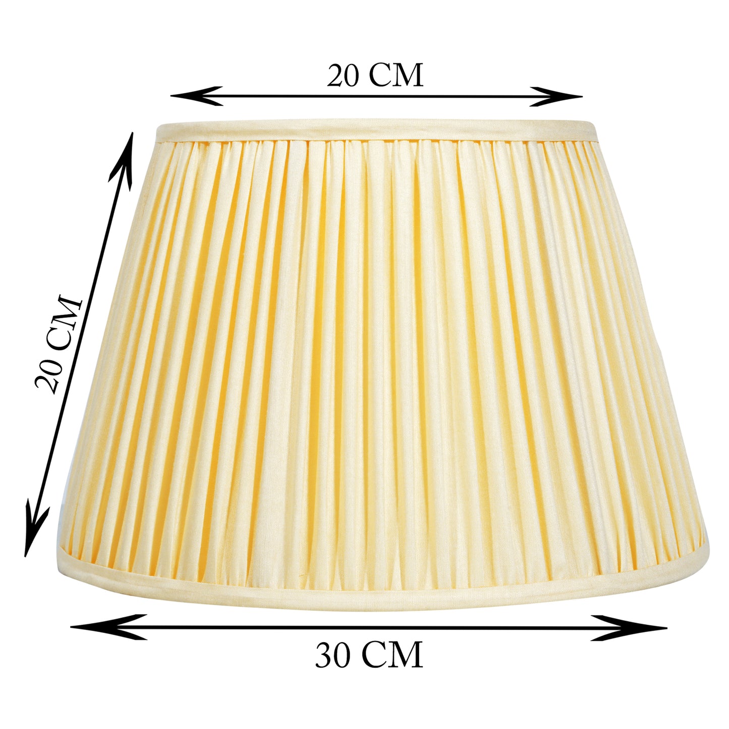 30cm straight empire premium softback lampshade in cream silk by Lampenschirm India