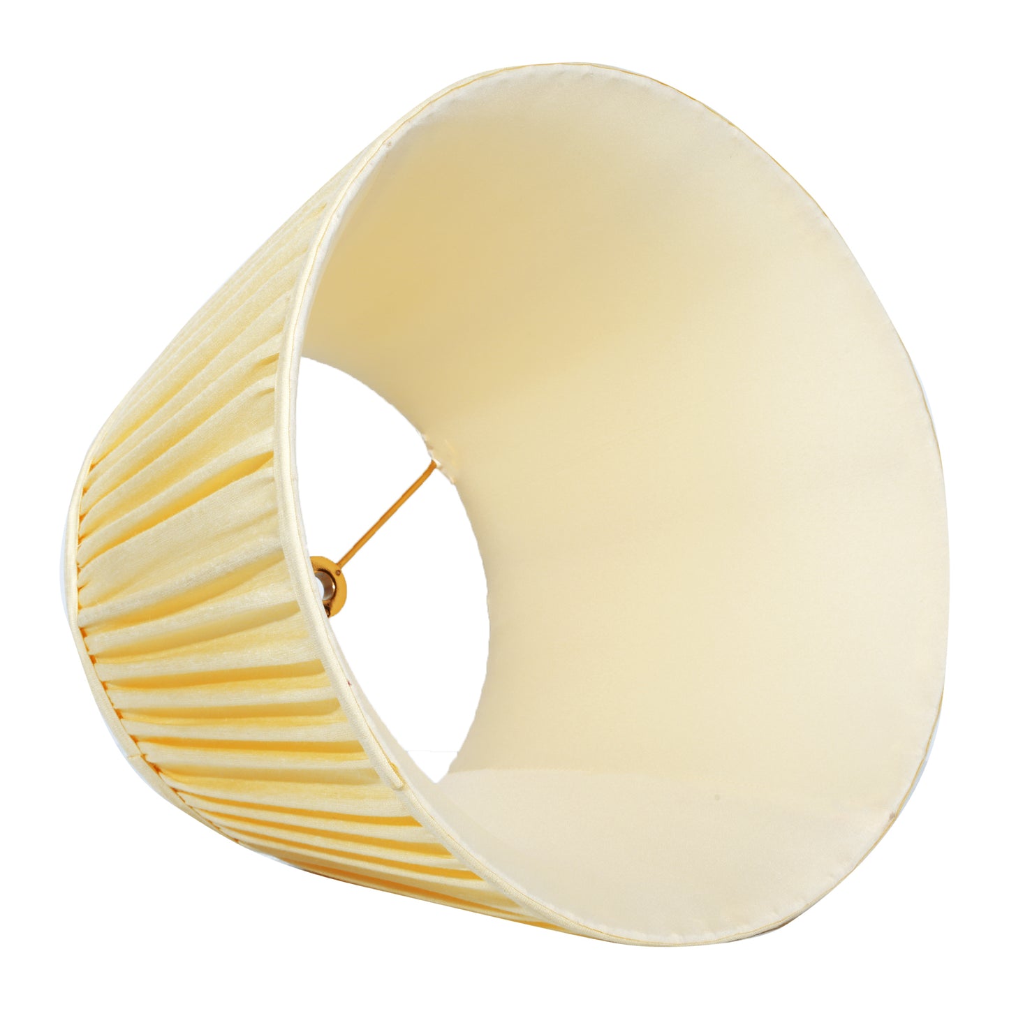 30cm straight empire premium softback lampshade in cream silk by Lampenschirm India