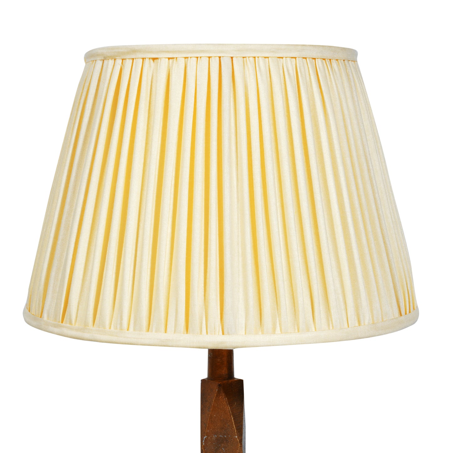 30cm straight empire premium softback lampshade in cream silk by Lampenschirm India