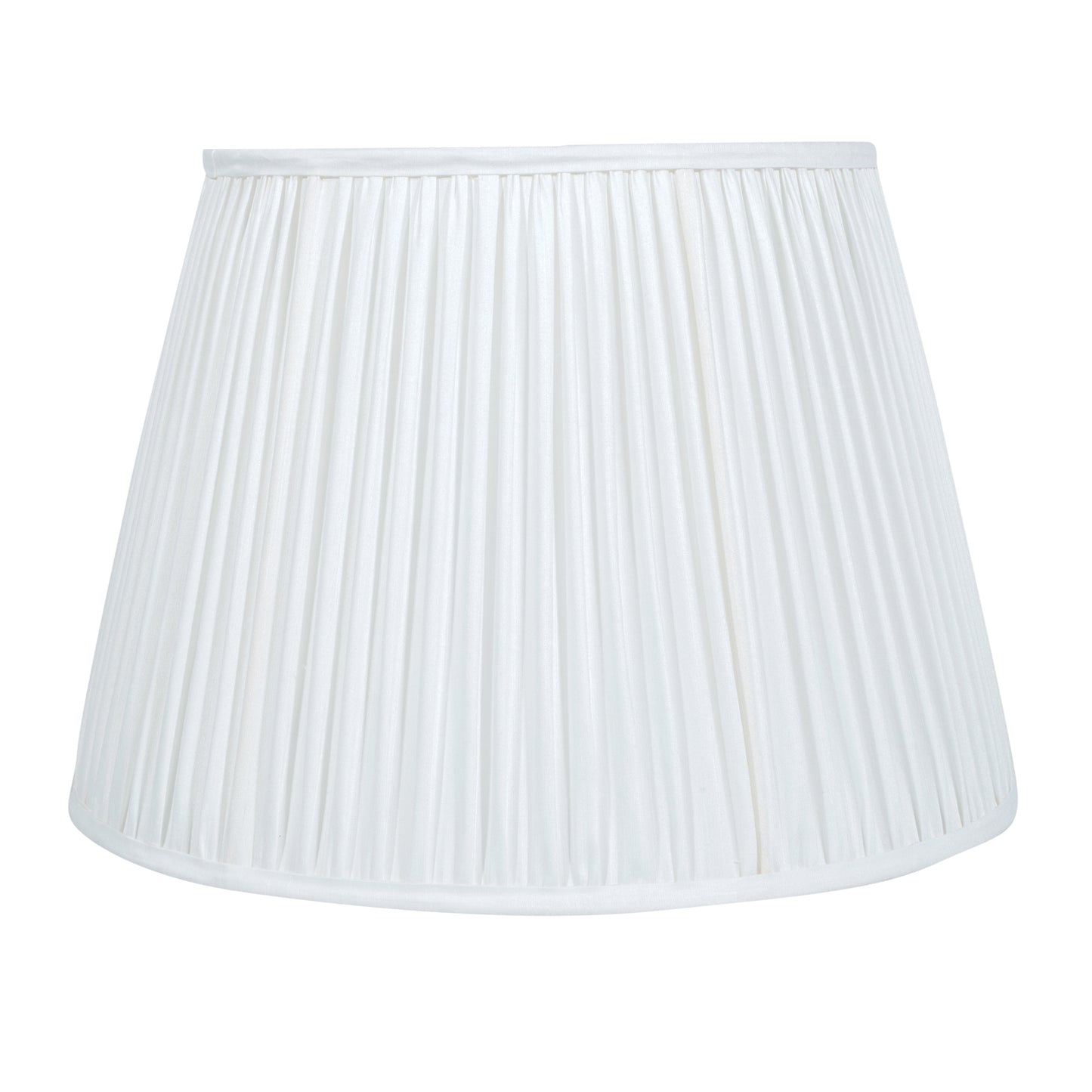 40cm straight empire premium softback lampshade in silk by Lampenschirm India, House of Lampshades. White Silk Lamp shades