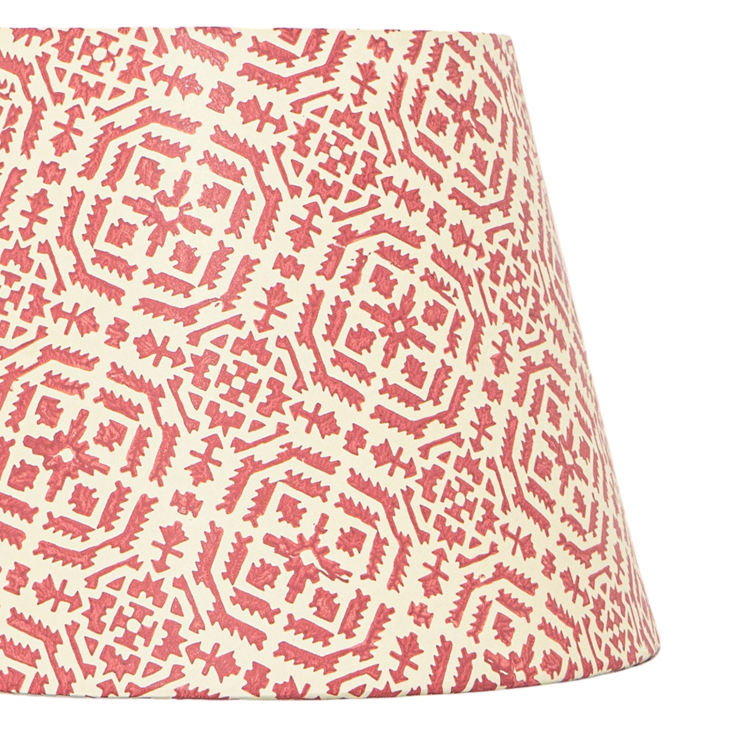 30cm straight empire premium hardback lamp shade in block printed paper by Lampenschirm India