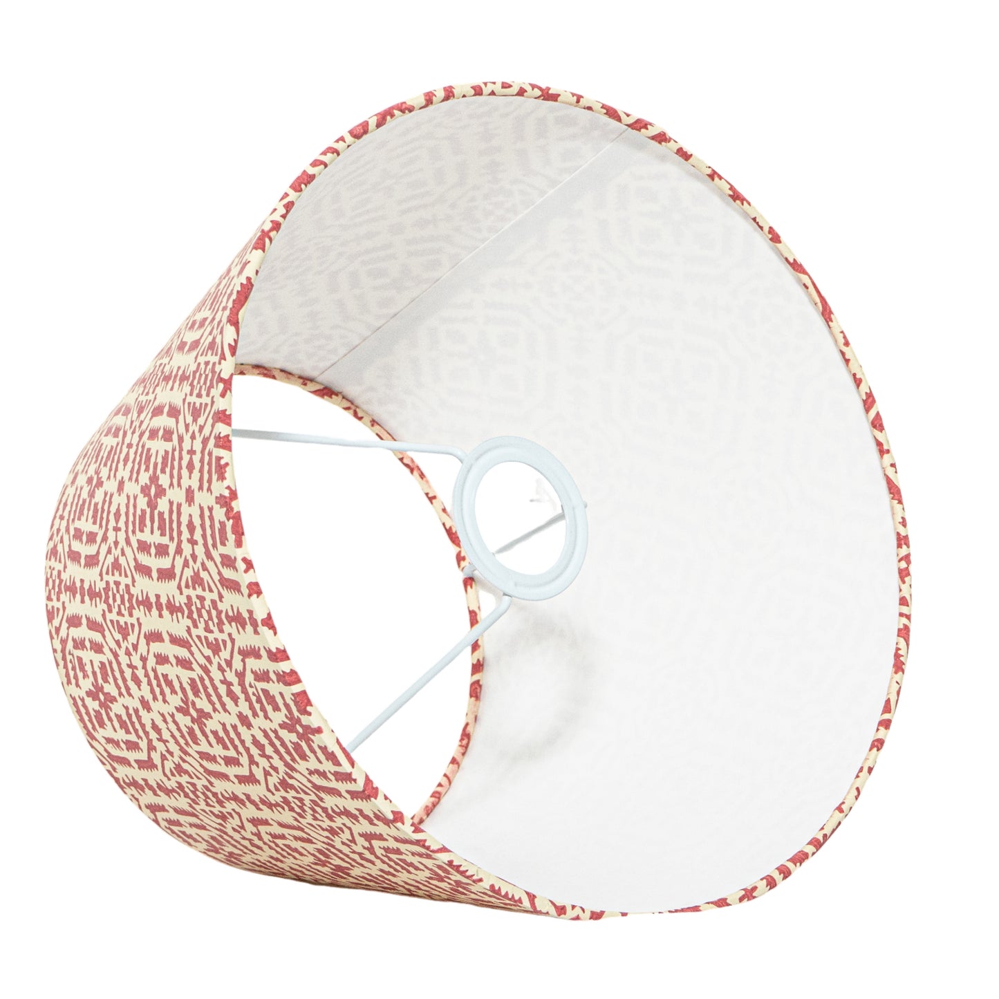 30cm straight empire premium hardback lamp shade in block printed paper by Lampenschirm India