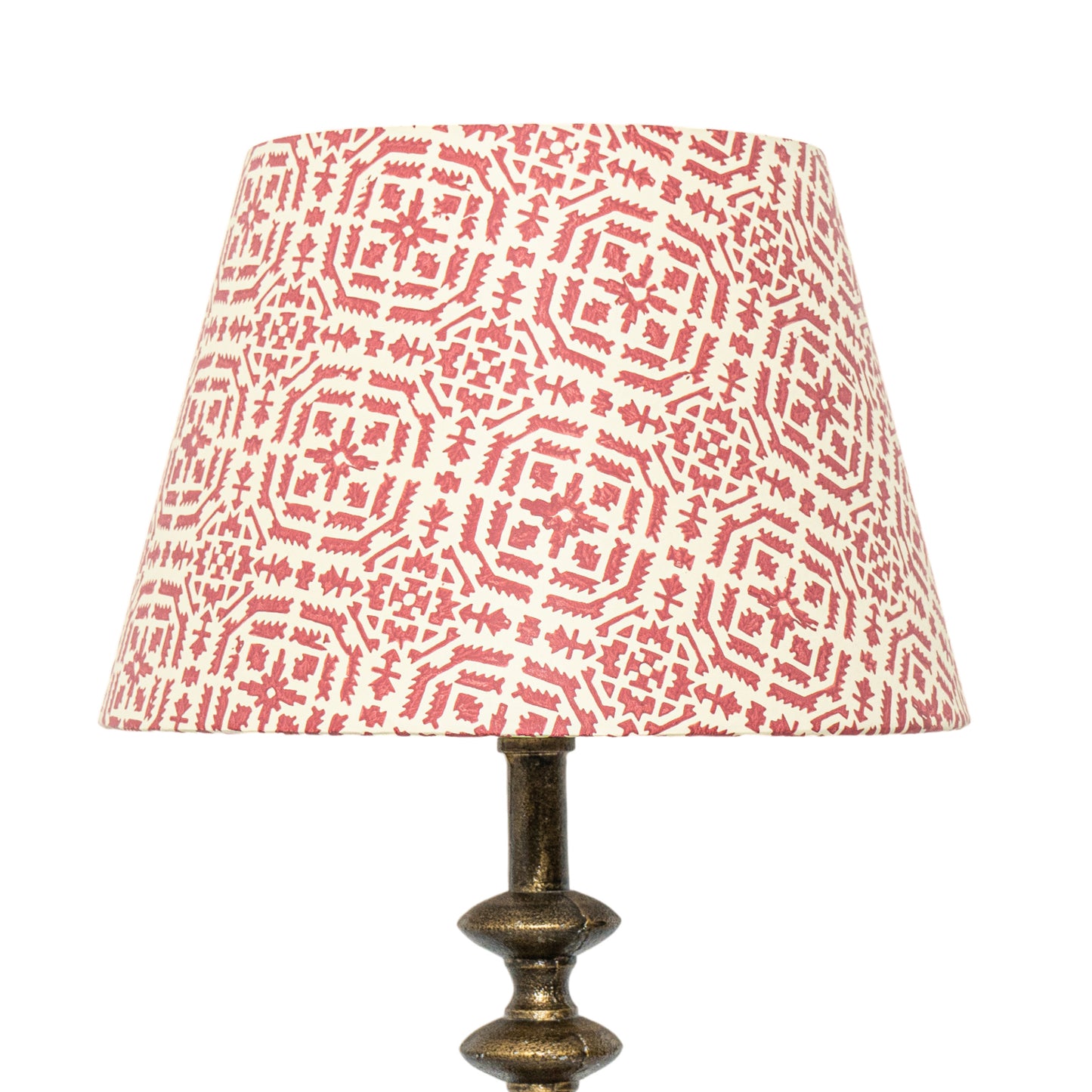 30cm straight empire premium hardback lamp shade in block printed paper by Lampenschirm India
