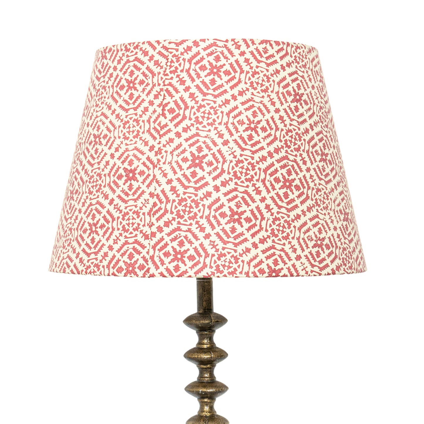 40cm straight empire premium hardback lamp shade in block printed paper by Lampenschirm India