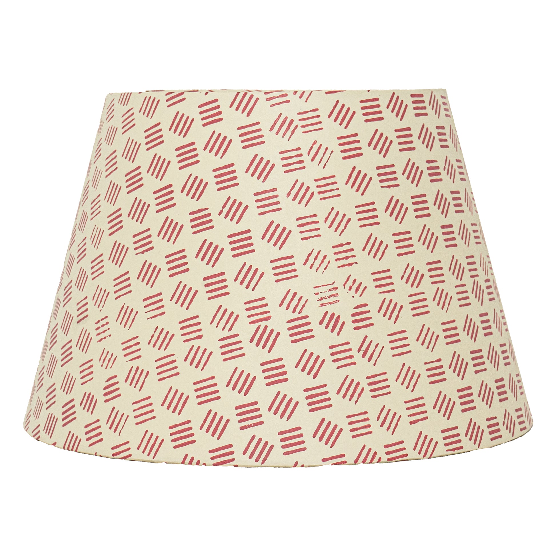 30cm straight empire premium hardback lampshade in block printed paper by Lampenschirm India, house of lampshades. Red Paper Lamp Shades