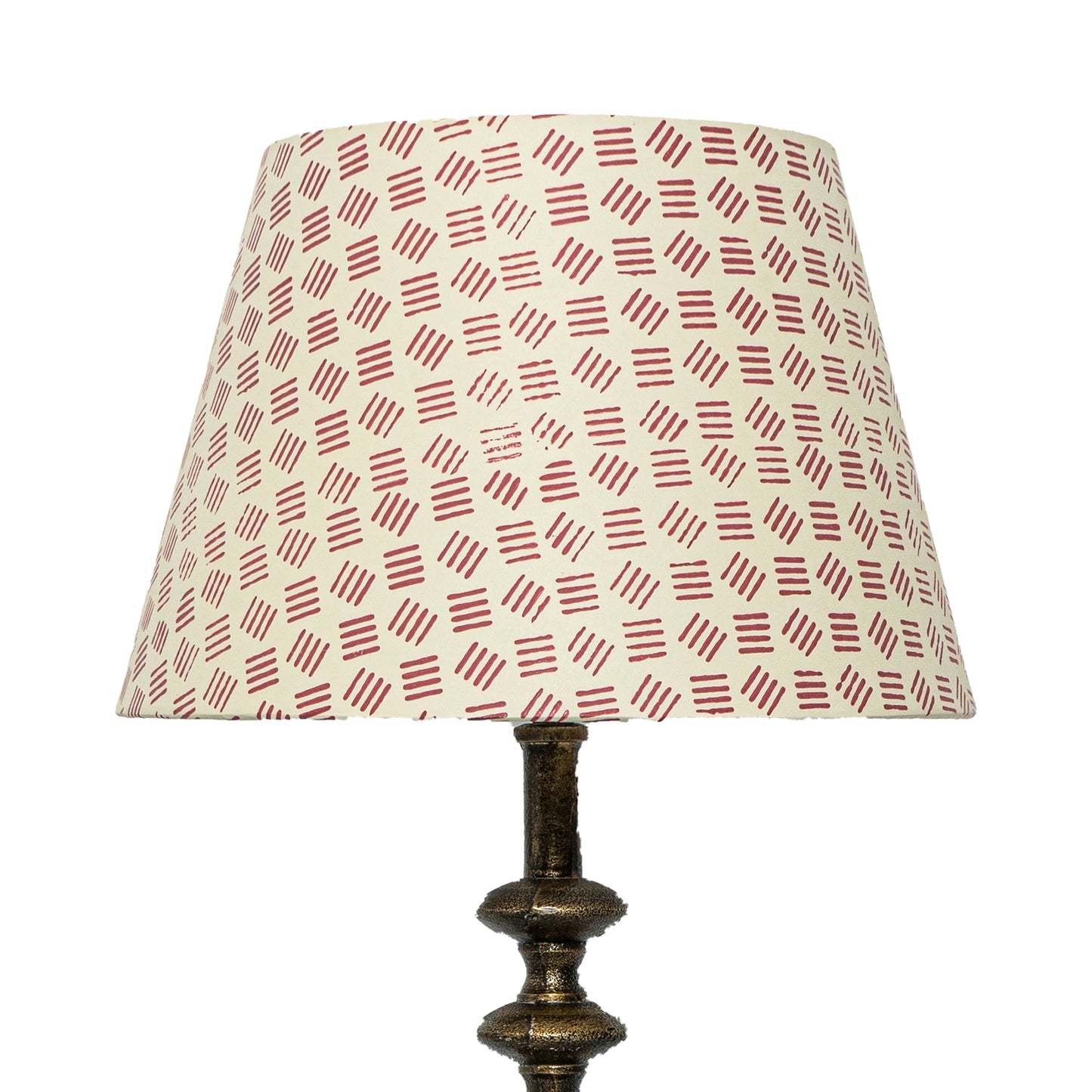 30cm straight empire premium hardback lamp shade in block printed paper by Lampenschirm India