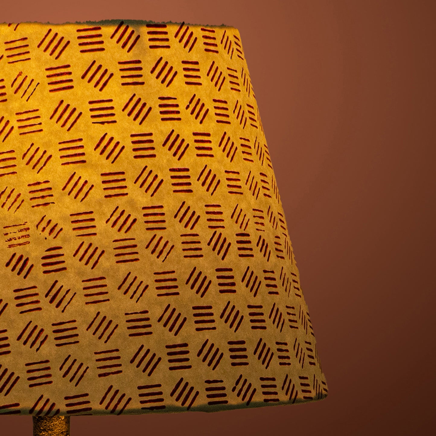 30cm straight empire premium hardback lamp shade in block printed paper by Lampenschirm India