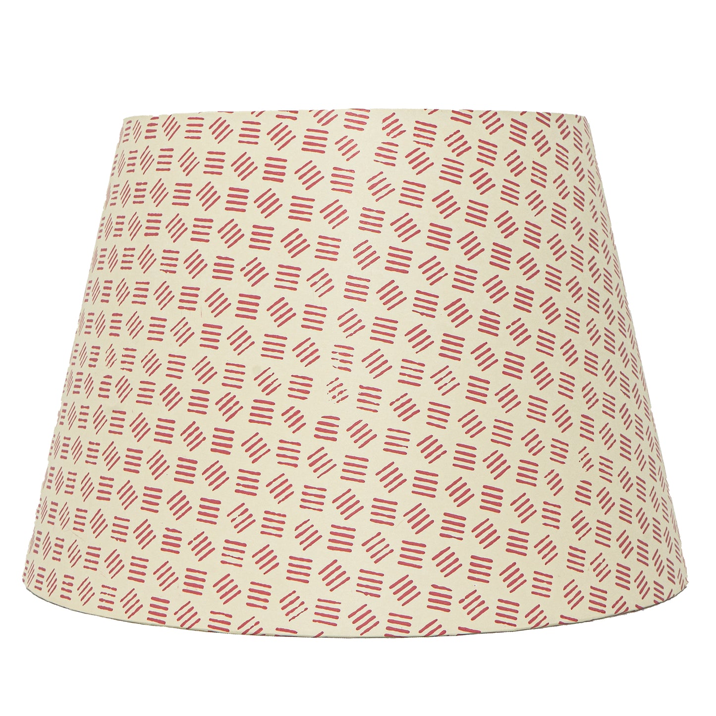 40cm straight empire premium hardback lampshade in block printed paper by Lampenschirm India, House of Lampshades. Red Paper Lamp Shades