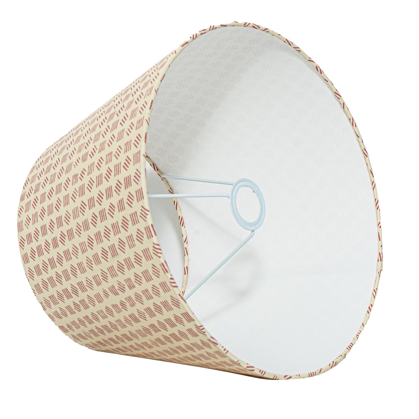 40cm straight empire premium hardback lampshade in block printed paper by Lampenschirm India