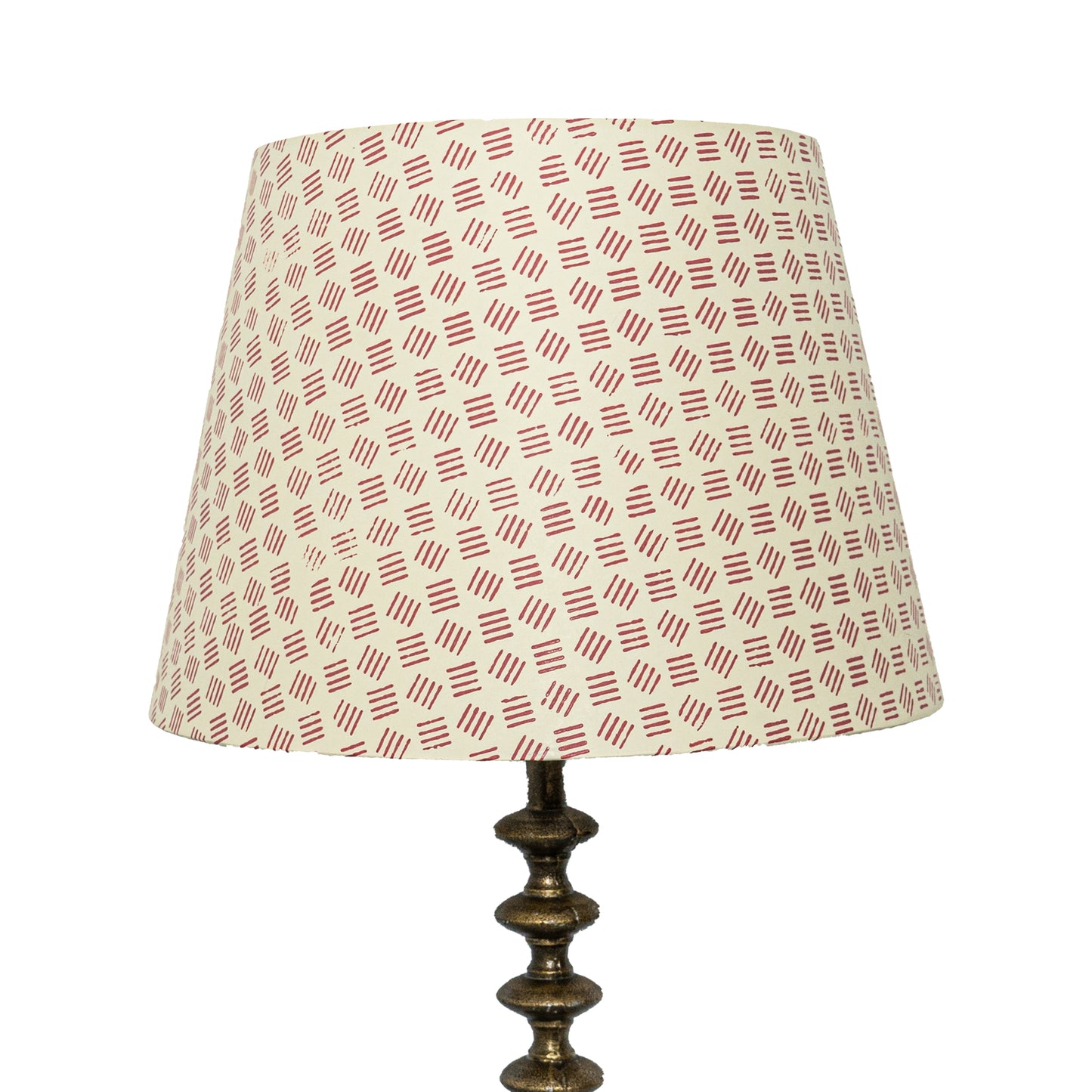 40cm straight empire premium hardback lampshade in block printed paper by Lampenschirm India