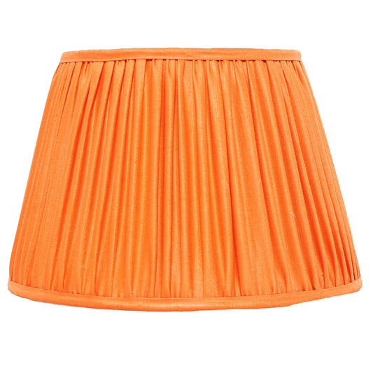 30cm straight empire premium softback lampshade in silk by Lampenschirm India, house of lampshades. Orange Silk Lamp Shades