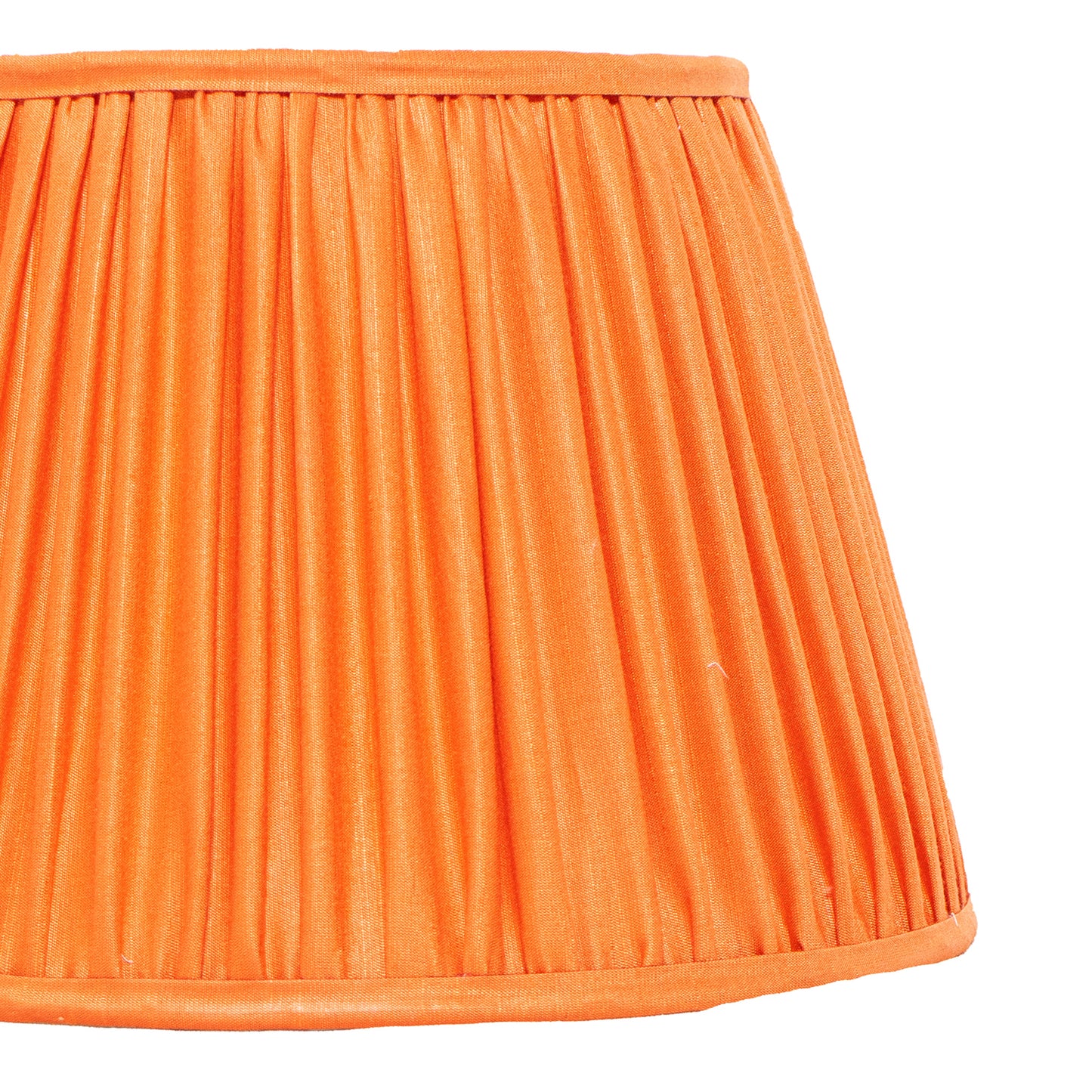 30cm straight empire premium softback lampshade in orange silk by Lampenschirm India