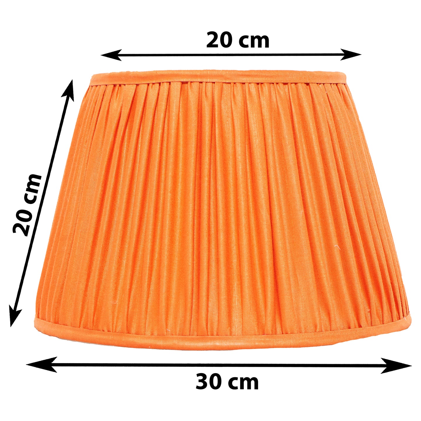 30cm straight empire premium softback lampshade in orange silk by Lampenschirm India
